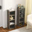 Étagère de rangement multimédia à 8 niveaux, armoire de rangement compacte CD DVD avec tablettes réglables, bibliothèque haute étroite pour le bureau à domicile, bibliothèque multifonctionnelle à deux étages