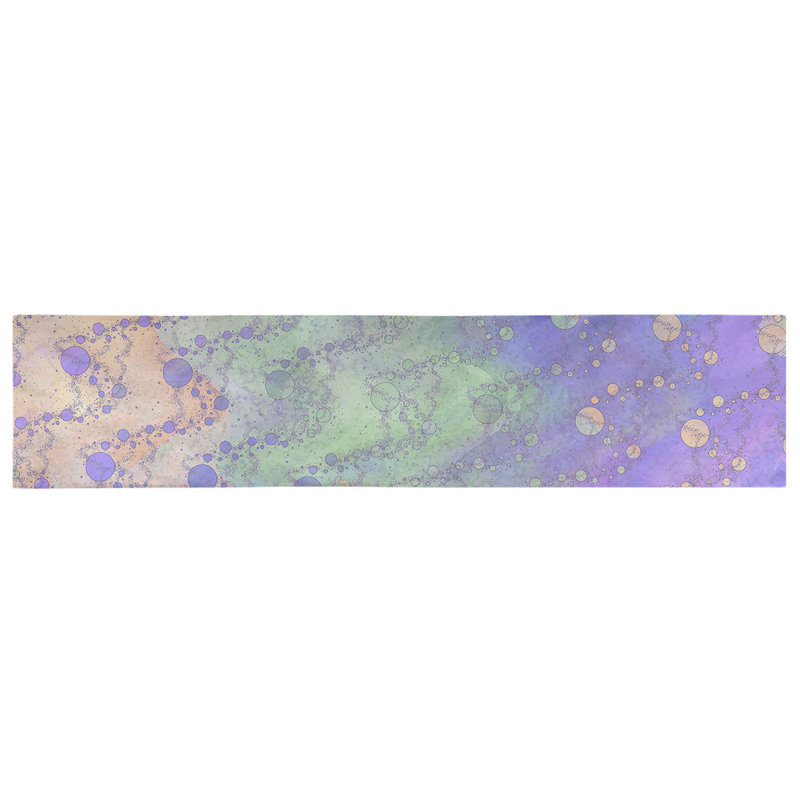 Avicia Table Runner, 90" x 16", Purple/Green