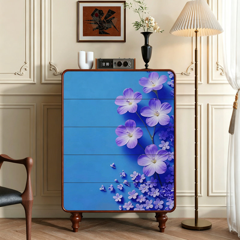 Solid Wood 5 Drawer Chest