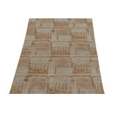 Scandinavian Hand Knotted Wool Geometric Area Rug