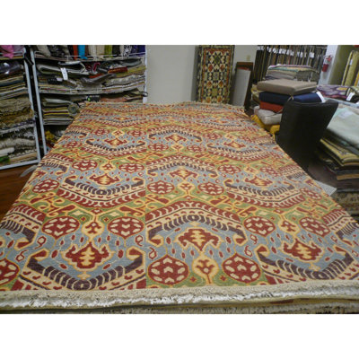 Saint-Paul Hand Woven Wool Ikat Rug