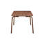 Table de salle à manger en noyer, espace de repas spacieux, pieds en bois cintré, matériau synthétique, espace de finition attrayant classique, pieds, charme intemporel