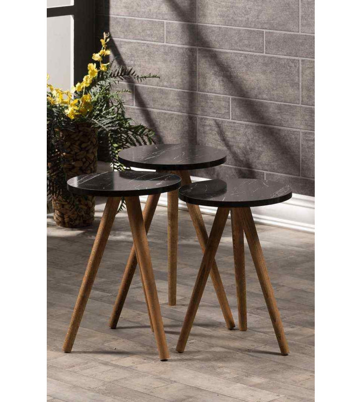 Annabel 14cm Console Table, Black Marble