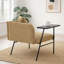 Chaise d'appoint rembourrée Minimalist avec table d'appoint intégrée et pieds en métal-1044670516