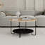 Corro Round Coffee Table with Storage Shelf-286796826