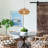  Kaishawn 1 - Light Brown Bohemian Pendant, Rustic Caged Hand-Woven Hemp Rope Single Pendant Light