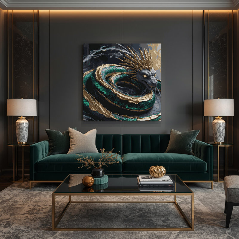 Art mural en toile noire, H 12 po x l 12 po