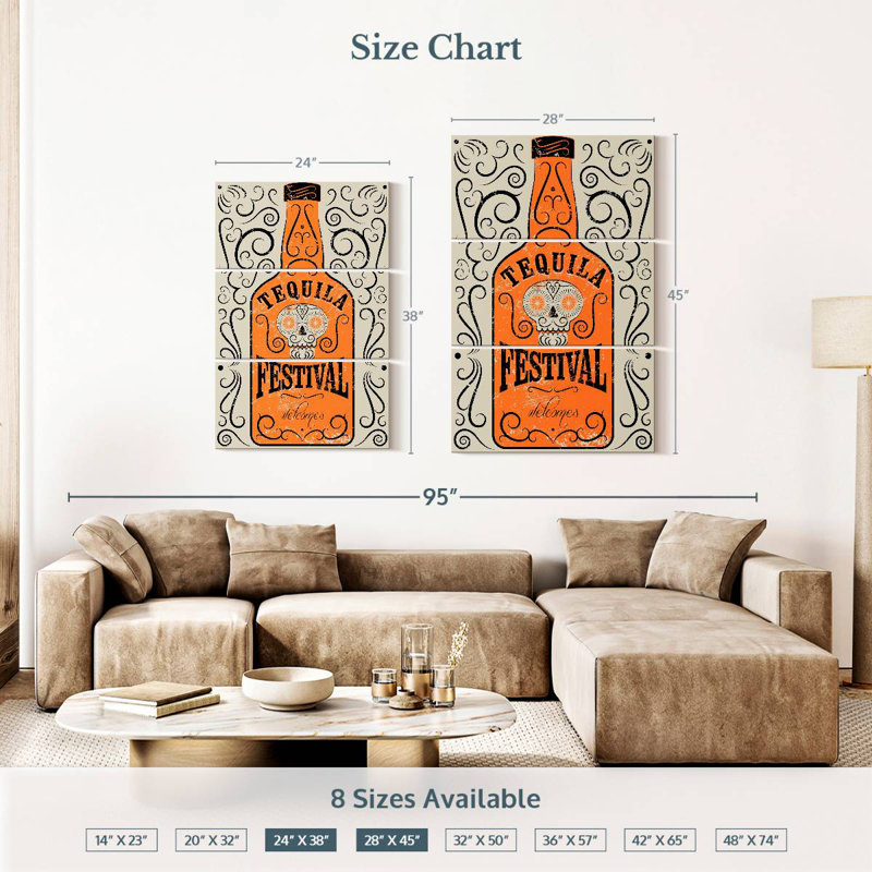 Yarlin Tequila Bottle, 38" H x 24" W