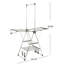 Multi Tier Stainless Steel Laundry Drying Rack with T Bar and Two Side Wings, Silver