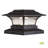 Bronze Low Voltage Solar Powered Integrated LED Fence Post Cap Light 4 In. X 4 In. with Base Adapter Included Kit