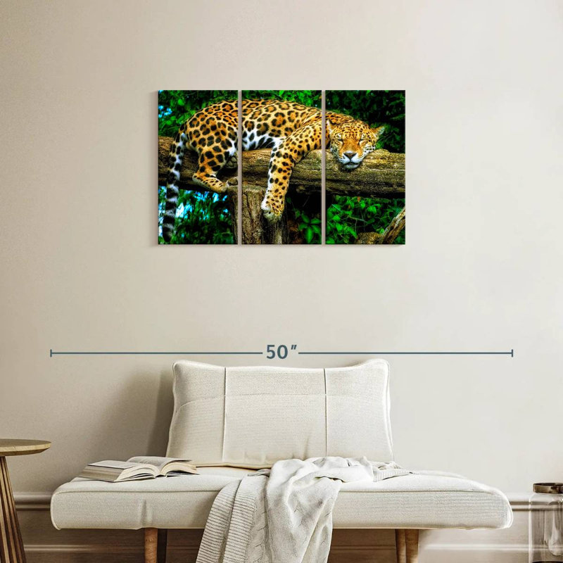 Sleepy Jaguar, 20" H x 33" W