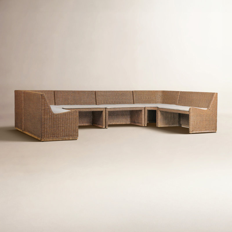 Senna U-Shape Dining Banquette, 32.5"H x 145.5" W x 83.25" D