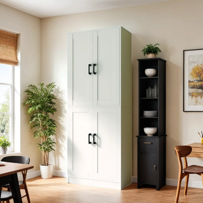Kitchen Pantry Cabinet, 71" Tall Kitchen Pantry Storage Cabinet With Doors, Kitchen Pantry Hutch With Storage For Kitchen, Dining Room by Ebern Designs