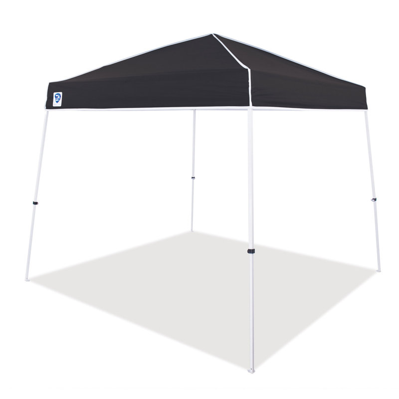 Z-Shade Foot Push Button Angled Leg Instant Shade Canopy Tent, Black