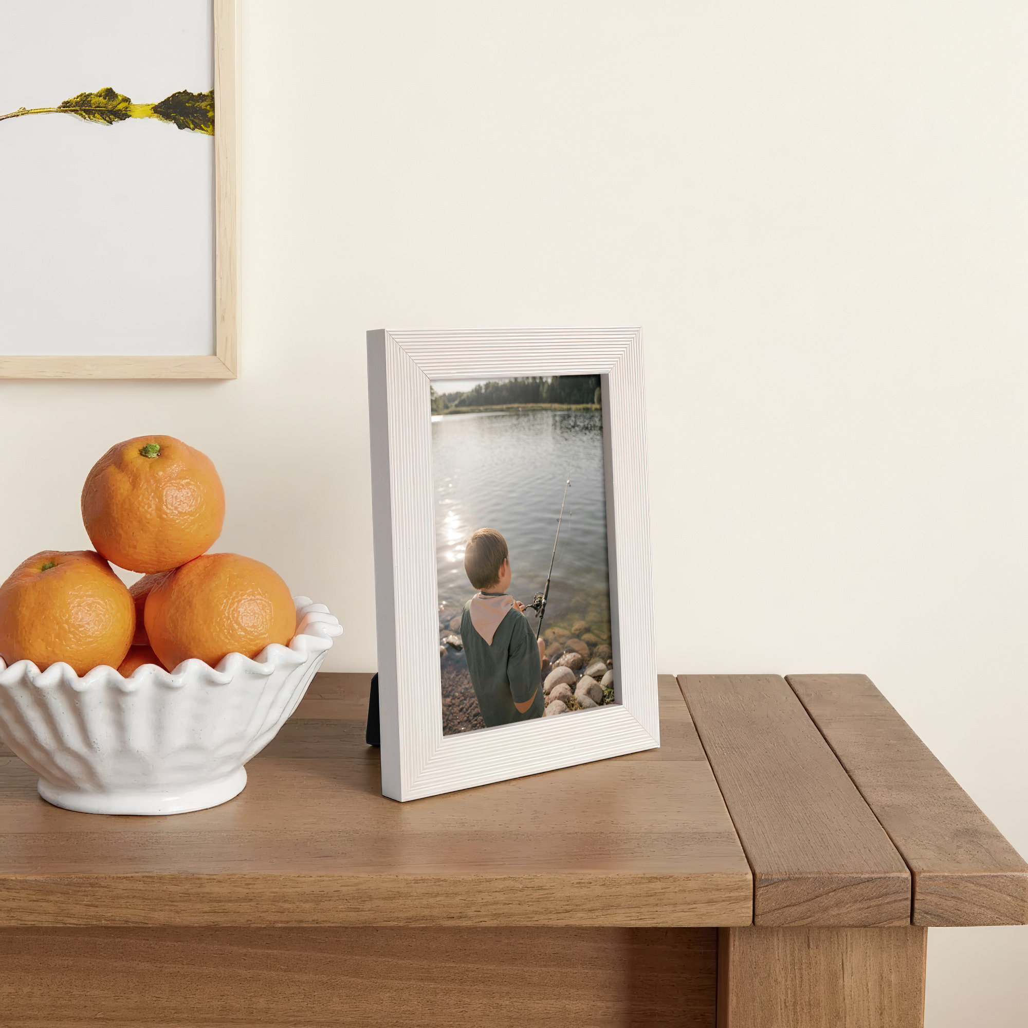 Apolline Wood Picture Frame, 5" x 7", White