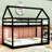 Twin Over Twin House-Shaped-Bunk Bed With Guardrails And Ladder-908780527