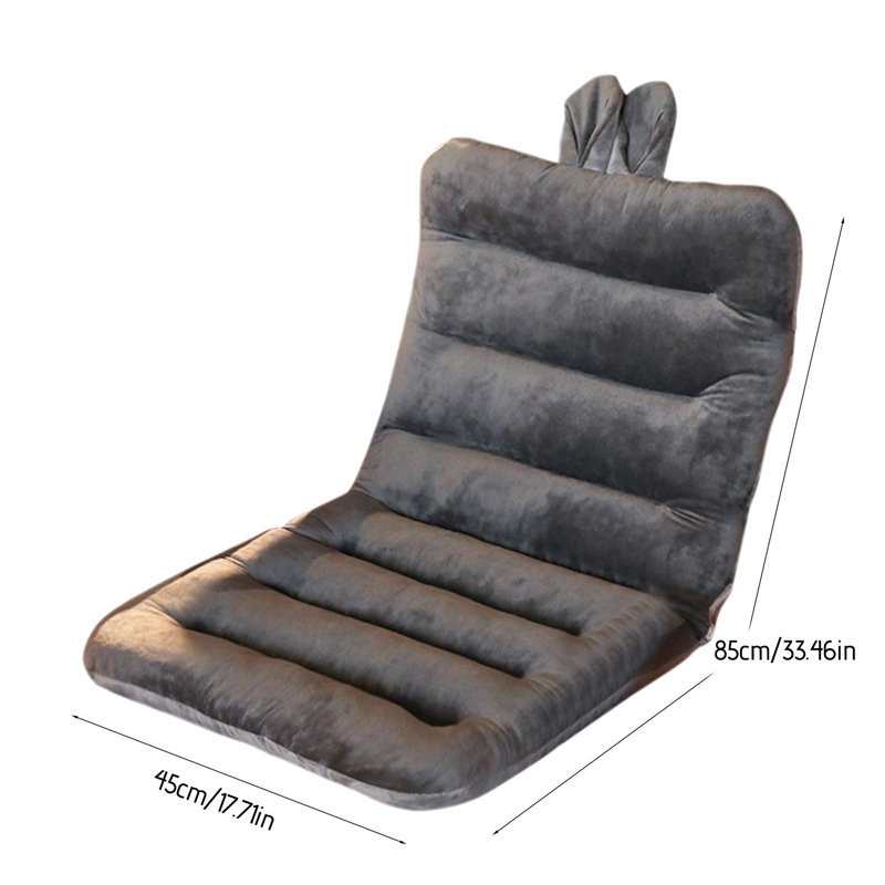 Seat Cushions For Home Use- Tufted Corduroy Floor Cushions For Living Room Tatami- 33 Inch, Gray