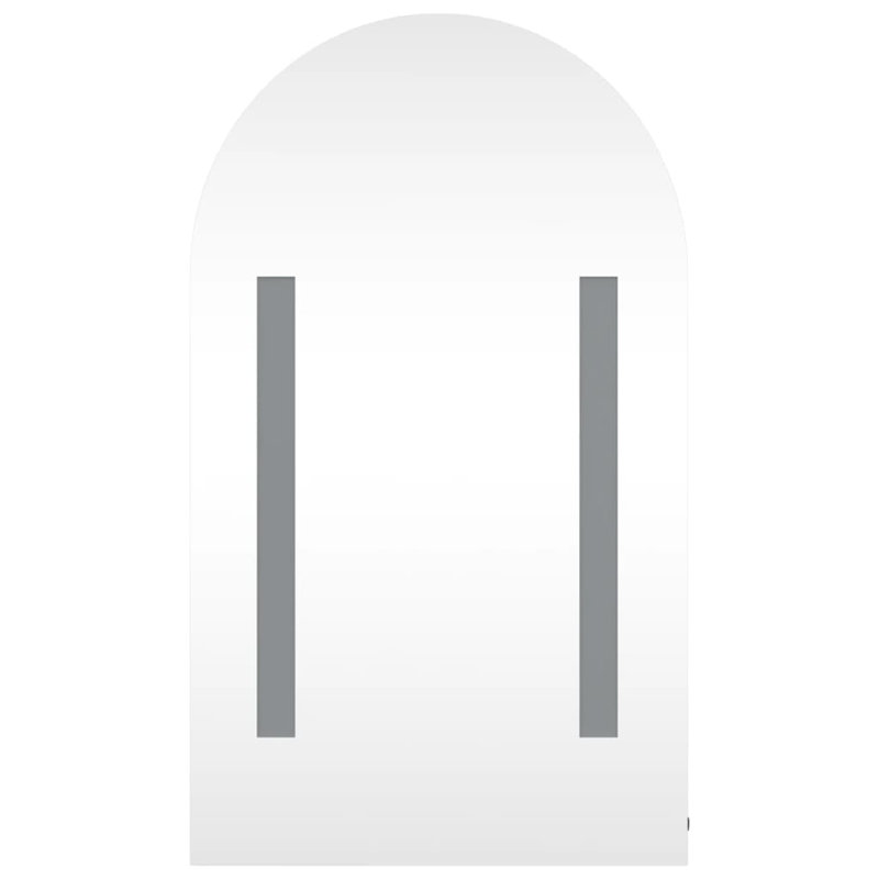 Adiza 419.86mm W 699.77mm H Wall Framed Medicine Cabinet Mirror, Arched Grey