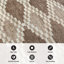Tapis beige et brun de style sud-ouest-877088301