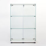 Versatile Three-Shelf Glass Cabinet For Display And Storage, Enhancing Functionality And Style.