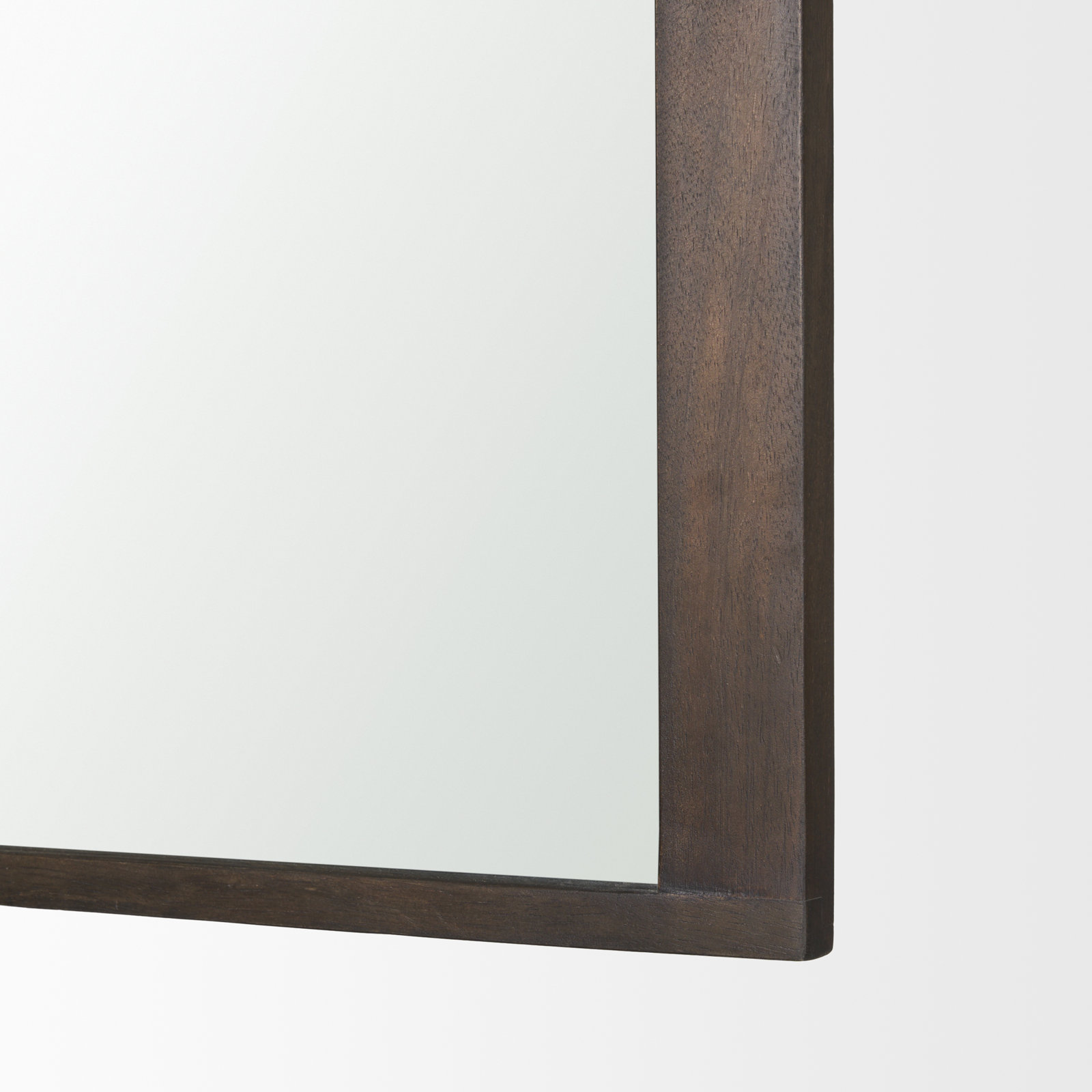 Vixe Solid Wood Mirror, Dark Brown, 48" x 30"