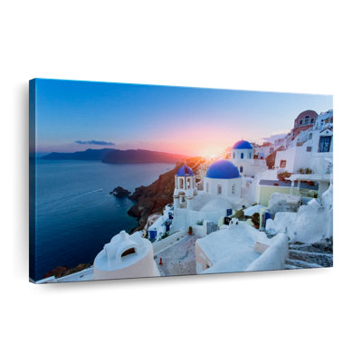 «Ch Church In Santorini», reproduction sur toile