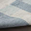 Tapis bleu / ivoire en polyester tissé à la machine Borisas-665917593