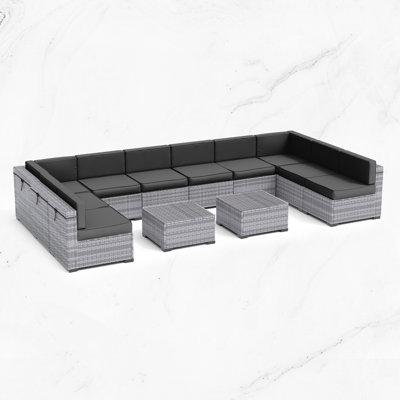 10 - Person Outdoor Seating Group With Cushions