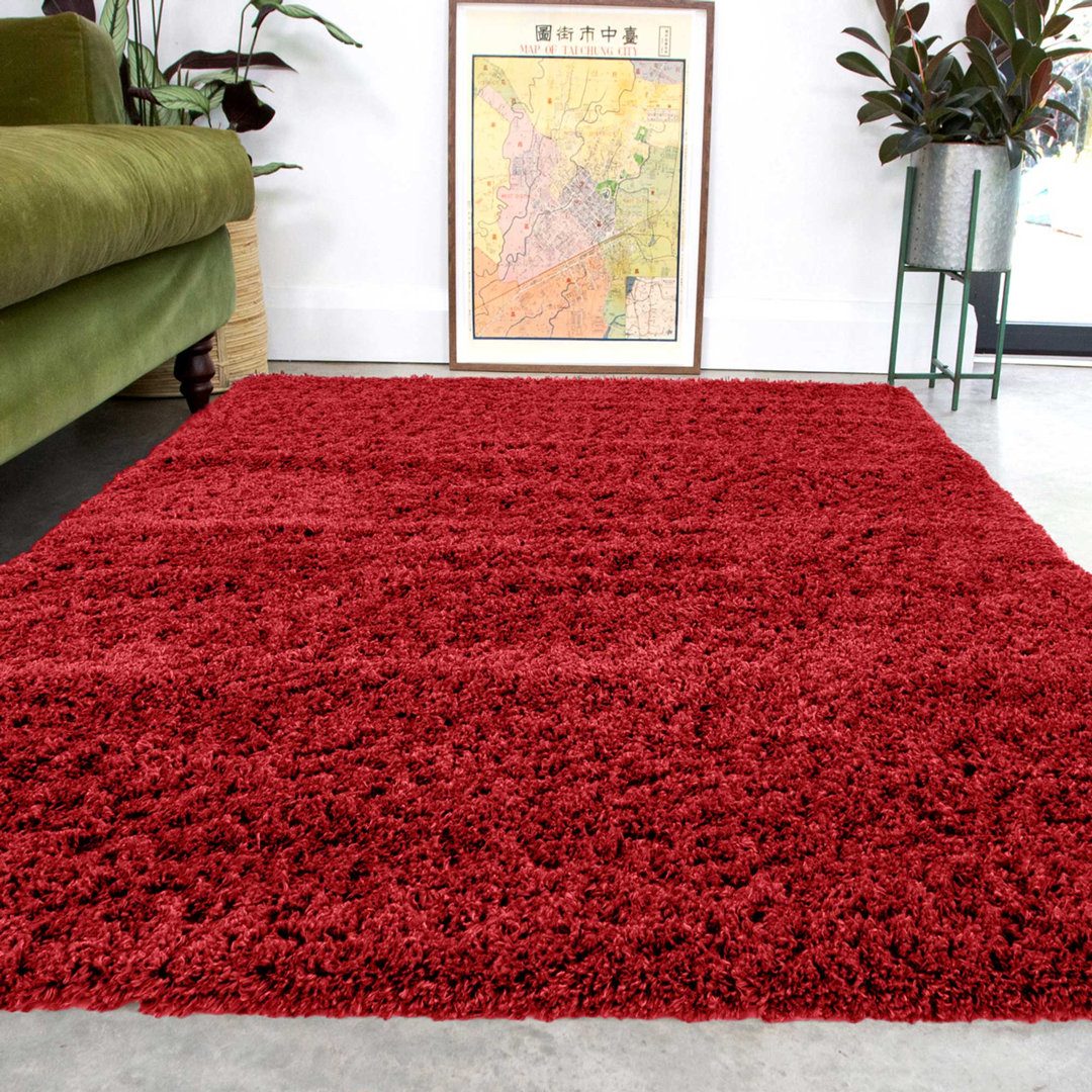 Abstract Machine Tufted Shag Area Rug