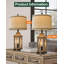 Ensemble de 2 lampes de table rétro 23,75 "USB C + A Ports-150218299