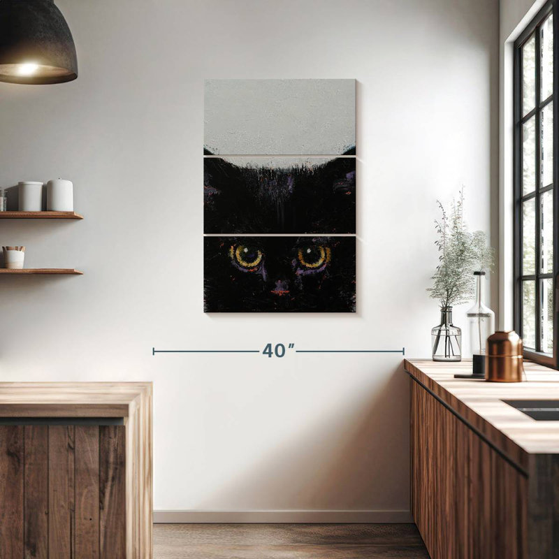 Brampt Black Kitten, 38" H x 24" W