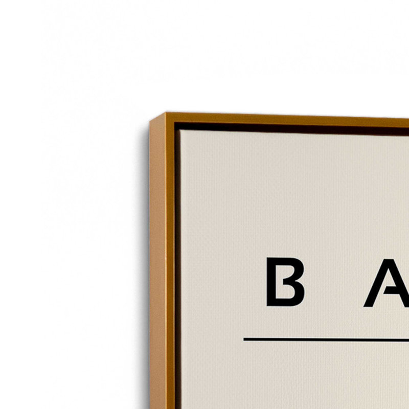 Chat géométrique Bauhaus 1923 roulé, Cadre flottant or poli, H 48,75 po x l 32,75 po x P 1,75 po