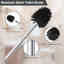 Black Toilet Roll Holder Free Standing with Glass Baffle and Brush-270623167