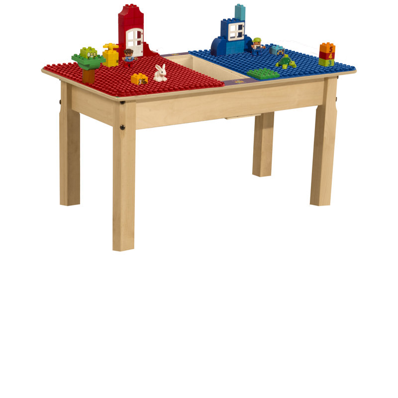 Time-2-Play Table, Red/Blue, 18.5" H x 35" L x 15.5" W
