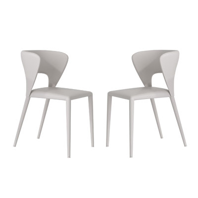 Zora Set Of 2 Dining Chair In Pu-Leather.