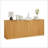 67-Inch Modern Wavy Sideboard, Curved Design Storage Cabinet, 6-Door, Multi-Functional For Various Rooms-1009670970