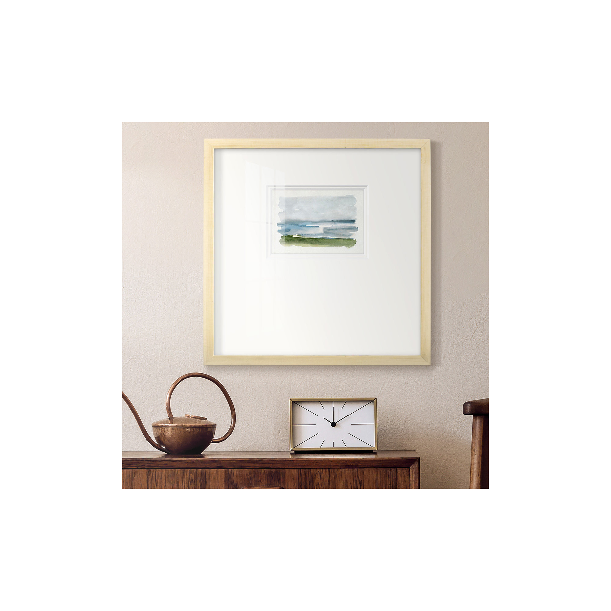 Coastline Splash II, 21" H x 21" W x 1.25" D, Natural