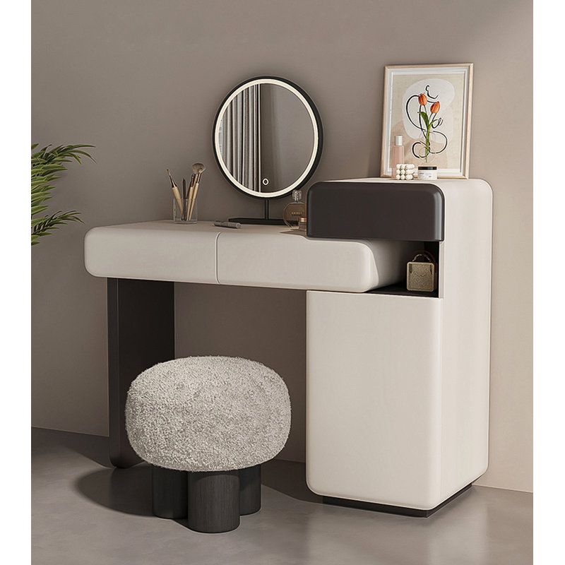 Table de coiffeuse luxueuse en bois de style italien combinée à une armoire à tiroirs
