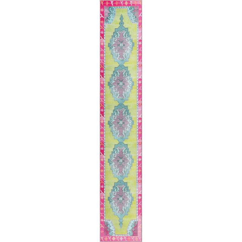 Oppie Performance Chenille Oriental Indoor Rug, Runner 2'6" x 14'