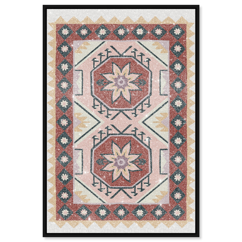 Daylight Damask Print by Oliver Gal, 46"H x 31"W, Black Floater Frame