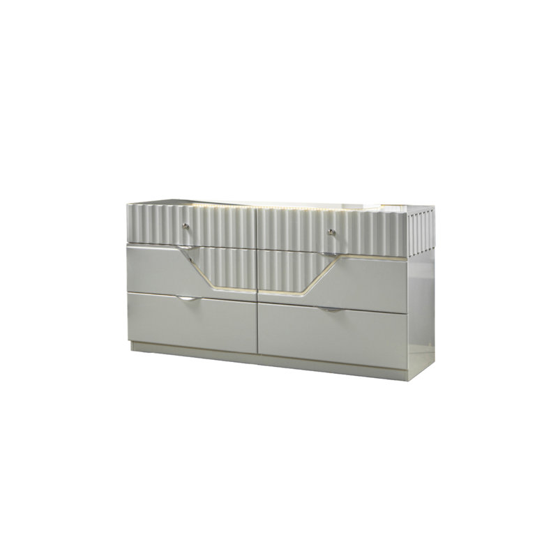 Commode à 6 tiroirs de style moderne en bois
