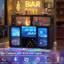 Bar avec prises de courant, armoire à boissons alcoolisées avec lumières à DEL et porte-verre-1258758913