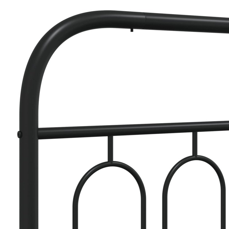 Vidaxl Metal Replace Headboard, 100cm H x 80cm W x 3cm D, Black