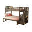 Lit superposé HuneyCutt en chocolat noir, matelas non inclus-1529788088-1529788091