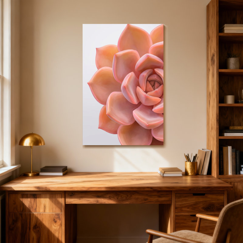 Plantes et fleurs succulentes roses, gros plan, art floral, H 24 po x l 16 po