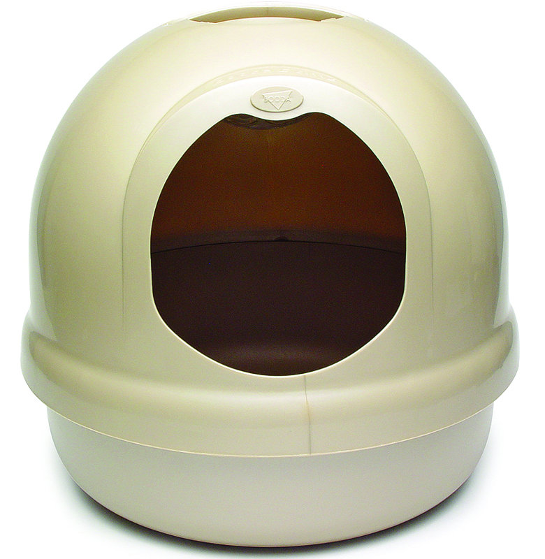Maru Plastic Enclosed Litter Box, Titanium