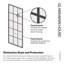 Panneau de douche fixe simple 38 po x 78 po Esprit Monture