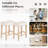 25.75" H Mid-Century Modern Saddle Stool Backless Upholstered Counter Stool with Wood Frame-867278261-867278260