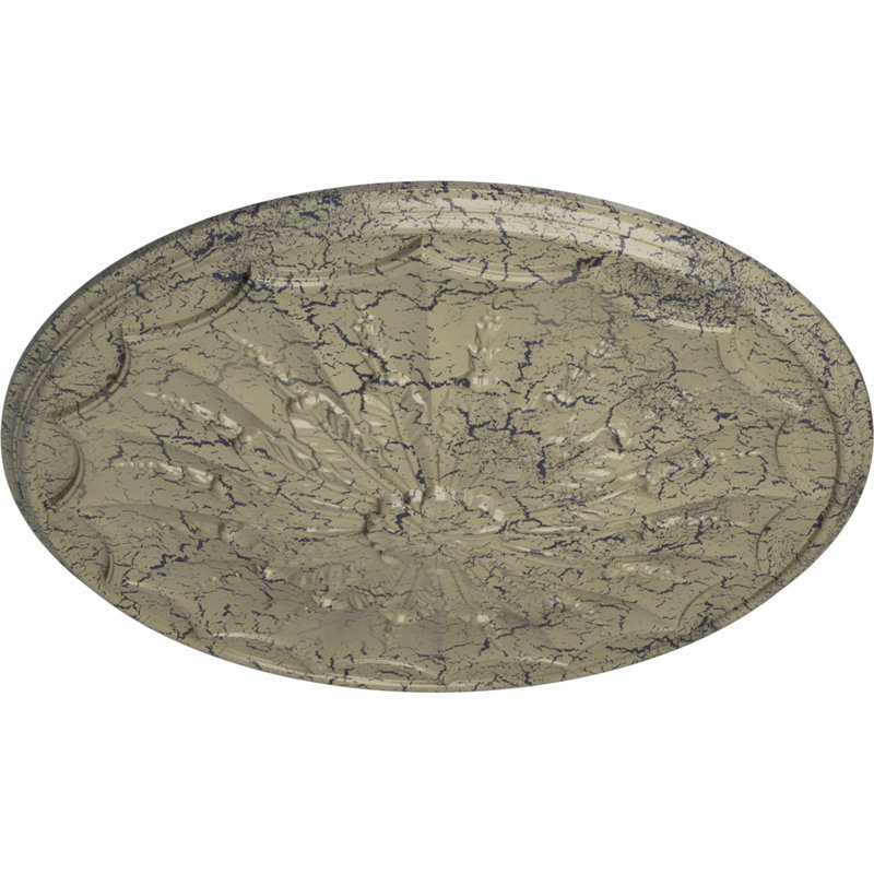 Médaillon de plafond 27 po x 27 1/8 po x P 2 5/8 po, Pierre de château craquelé