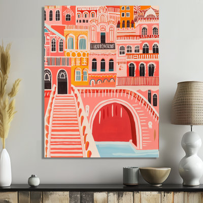 Pop Art Los Angeles Cityscape I - Cityscapes, impression murale en métal